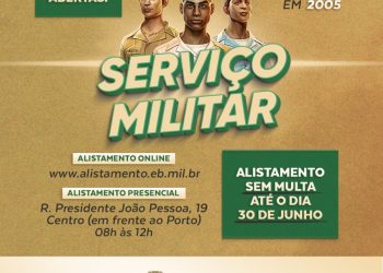 Junta Militar convoca jovens de Cabedelo para alistamento obrigatório