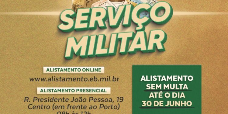 Junta Militar convoca jovens de Cabedelo para alistamento obrigatório