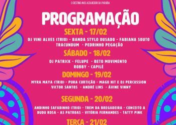 Com shows na praia de Jacumã, veja programação do Carnaval de Conde