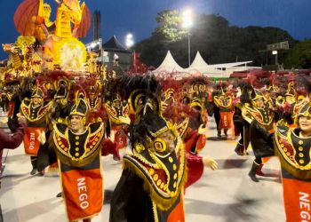Dragões da Real exalta João Pessoa no desfile das Escolas de Samba de São Paulo