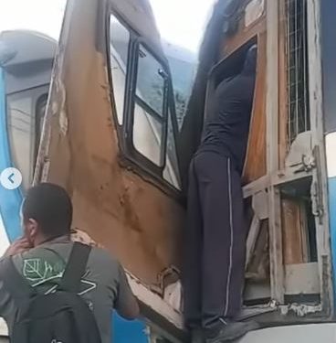 Colisão entre trens na Ilha do Bispo, em João Pessoa, deixa várias pessoas feridas