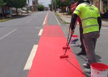 STTRANS conclui circuito com quase 2,5km de ciclofaixa que liga a zona sul com o centro de Patos