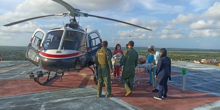 Transporte aeromédico salva mais 2 vidas com transferência de pacientes para Hospital Metropolitano