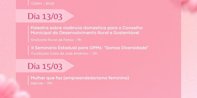 Prefeitura de Patos lança programação de ações para o Mês da Mulher