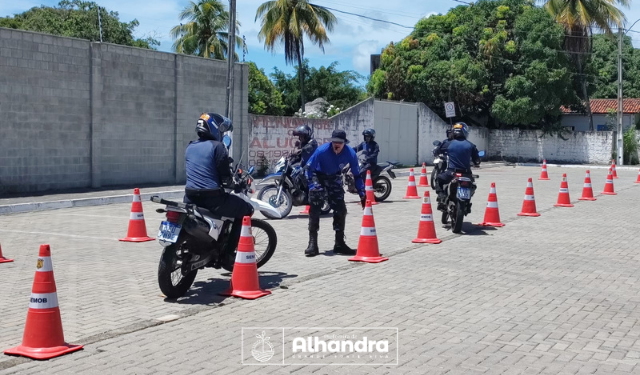 Guarda Municipal de Alhandra participa de treinamento em motopatrulhamento em parceria com a GM de Cabedelo