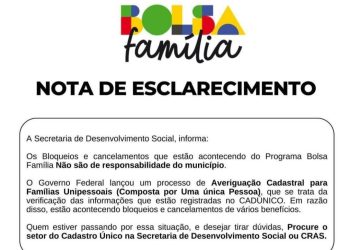 Governo Federal antecipa bloqueios de cadastros unipessoais irregulares e emite nota a respeito