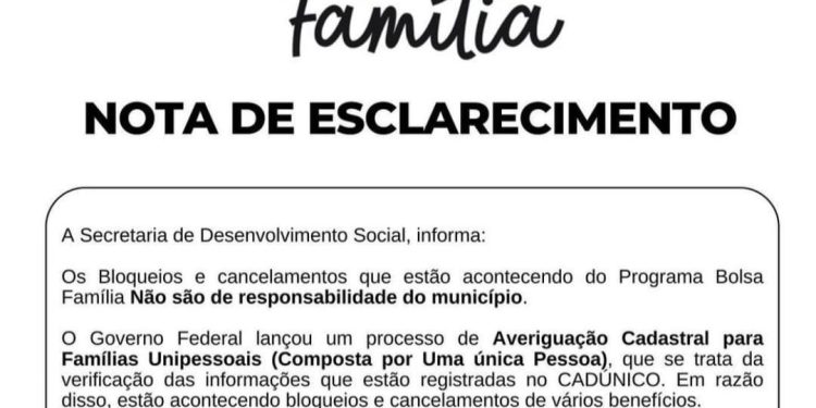 Governo Federal antecipa bloqueios de cadastros unipessoais irregulares e emite nota a respeito