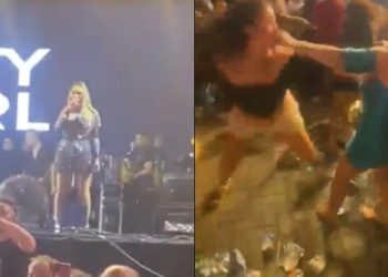 Durante show, cantora narra briga de fãs e viraliza na web: ‘Chibata comendo’