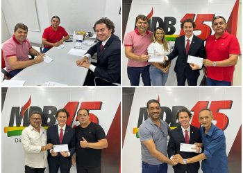 MDB da Paraíba recebe as filiações de mais dois prefeitos e três vice-prefeitos; partido já tem 20 prefeitos filiados