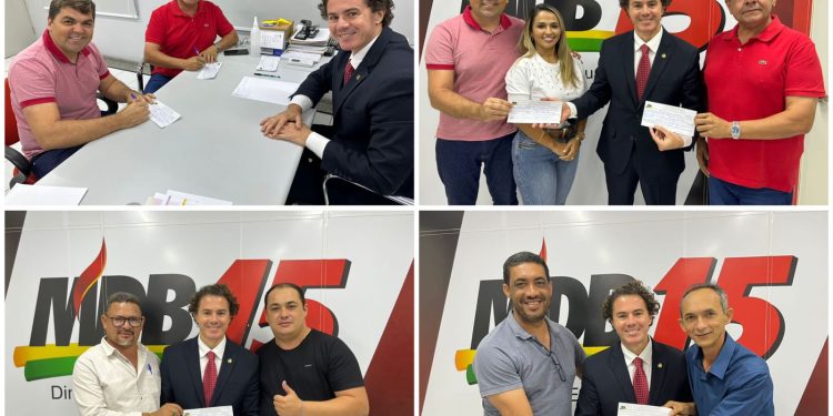 MDB da Paraíba recebe as filiações de mais dois prefeitos e três vice-prefeitos; partido já tem 20 prefeitos filiados