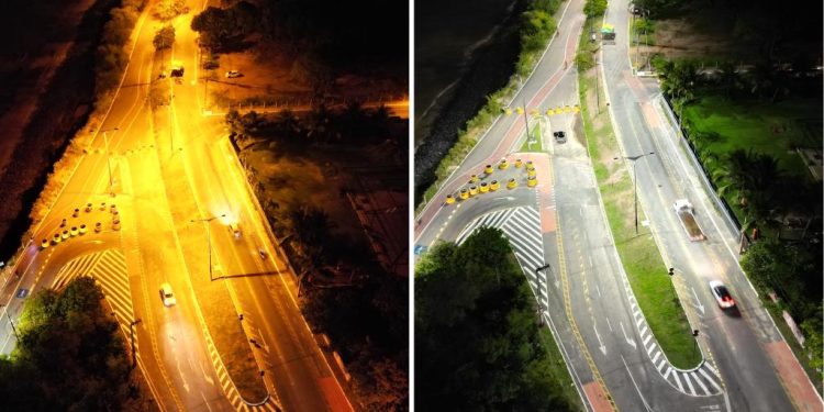 Prefeitura de João Pessoa conclui iluminação de LED na Avenida João Cirilo da Silva