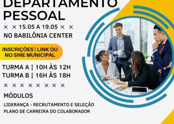 Prefeitura de Campina Grande oferece workshop gratuito de Departamento Pessoal