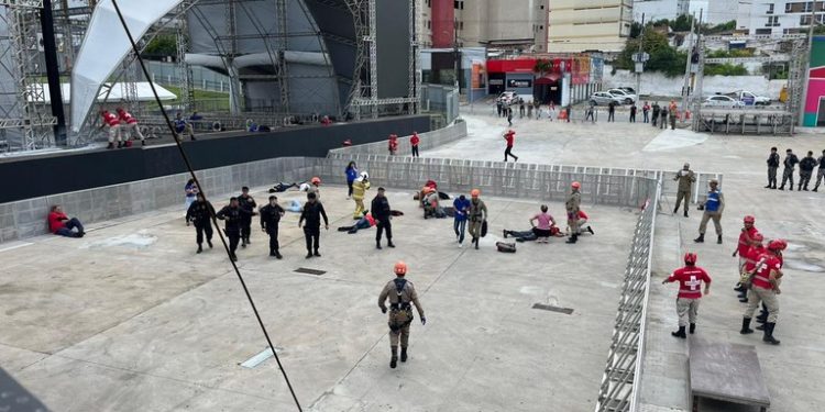 Equipes do Trauma-CG participam de simulado de incidente com múltiplas vítimas no Parque do Povo