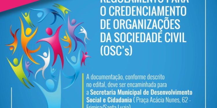 Termina nesta sexta o credenciamento de Organizações da Sociedade Civil em Santa Luzia