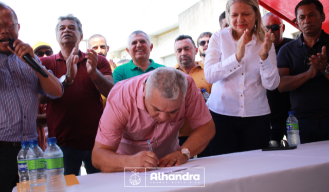 Ordem de serviço para construção da UBS Salgadinho, em Alhandra, é assinada e construção deve iniciar nos próximos dias