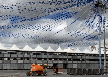 Terreiro do Forró está quase pronto para receber o público no São João de Patos 2023