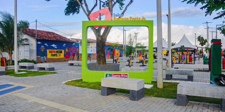 Santa Rita ganha mais uma praça com academia de saúde e muitas opções de lazer