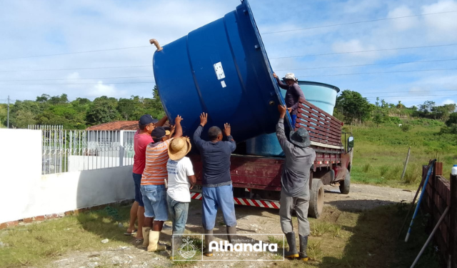 Prefeitura de Alhandra substitui caixa d’água em Árvore Alta II; mais de 110 pessoas são beneficiadas