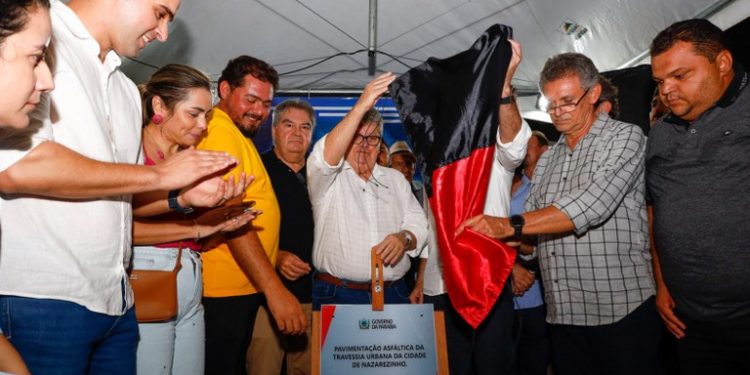 Governador entrega travessias urbanas em Marizópolis e Nazarezinho e anuncia novas obras