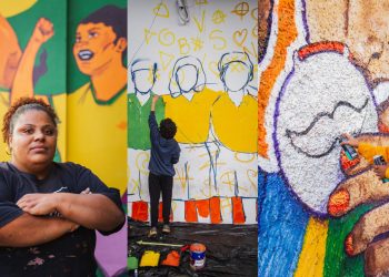 Com murais assinados por grafiteiras, empresa resgata a história do futebol feminino no Brasil