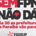 Prefeituras paraibanas fecharão as portas contra queda de recursos do FPM