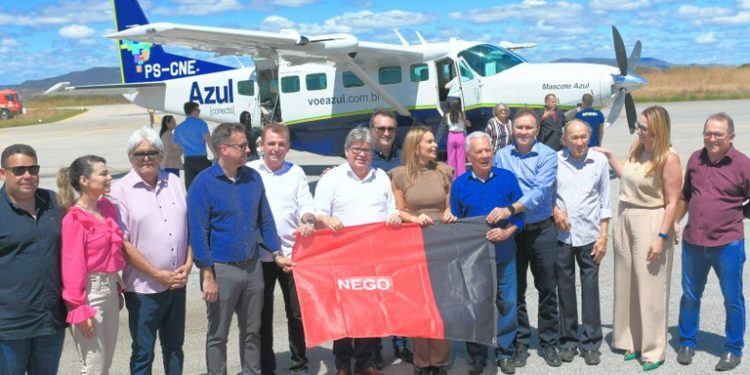 Governador promove o lançamento de voo inaugural de Cajazeiras e destaca importância da iniciativa para o Sertão paraibano