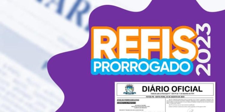 Prefeitura de Patos decreta prorrogação do Programa Refis/2023 por mais seis meses