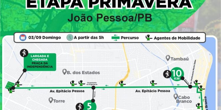 SEMOB-JP dará apoio na Corrida Circuito das Estações neste domingo