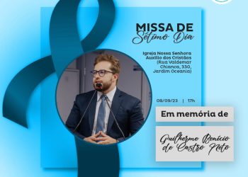 Missa de sétimo dia de Guilherme de Castro acontece nesta sexta-feira
