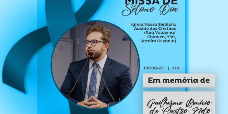 Missa de sétimo dia de Guilherme de Castro acontece nesta sexta-feira