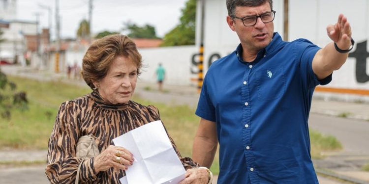 Vitor Hugo recebe ex-senadora Nilda Gondim em visita à obras e ações em Cabedelo: “Gratidão aos R$ 12 milhões em emendas”