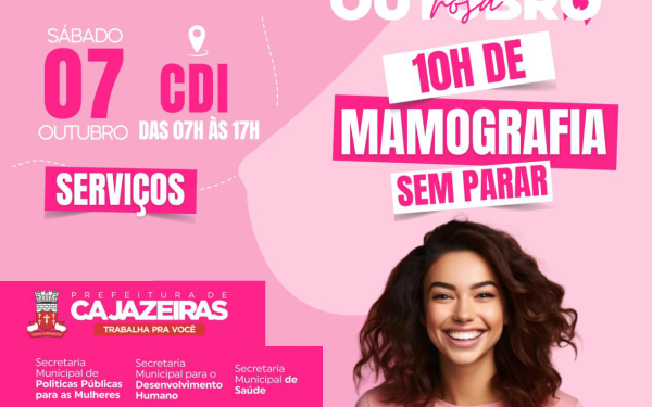 No CDI: Prefeitura de Cajazeiras promoverá mutirão de exames de mamografia e outros serviços