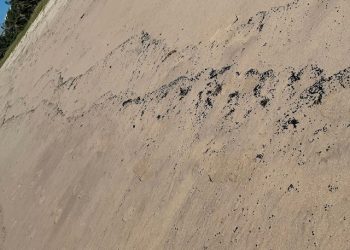Manchas de óleo surgem na praia de Cabedelo; autoridades investigam material