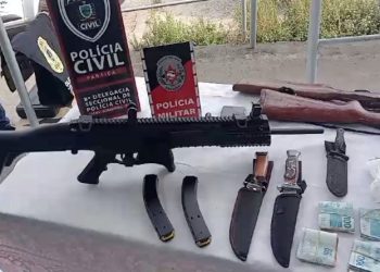 Operação integrada em Araçagi cumpre mandados de busca e apreensão, e apreende mais de 10 armas de diversos calibres