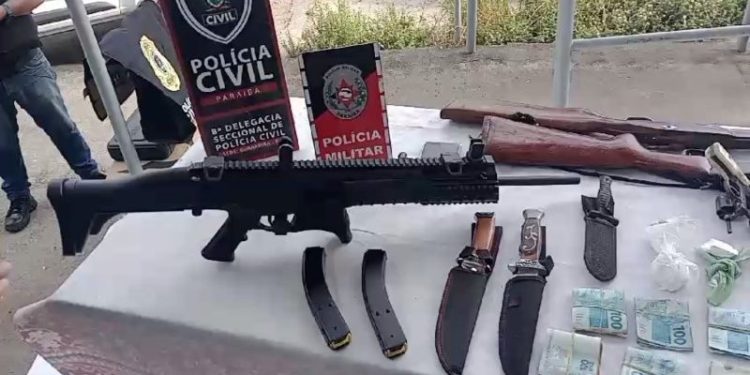Operação integrada em Araçagi cumpre mandados de busca e apreensão, e apreende mais de 10 armas de diversos calibres