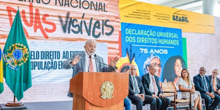 “Estamos tratando das pessoas mais vulneráveis”, diz Lula no lançamento do Plano Ruas Visíveis