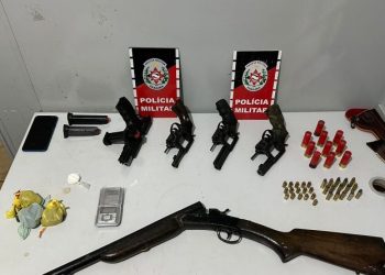 PM apreende cinco armas e prende integrante de grupo ligado ao tráfico de drogas em Mamanguape