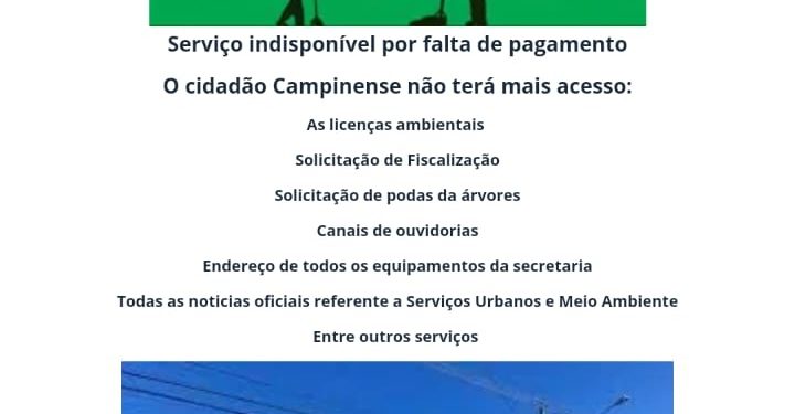 Prefeitura de Campina Grande alerta para falso site da Secretaria de Serviços Urbanos e Meio Ambiente