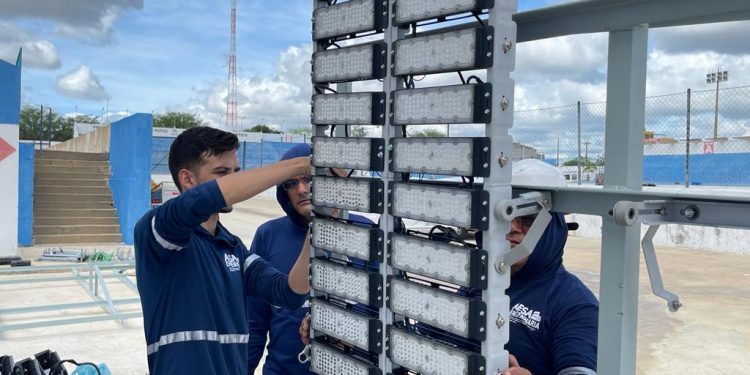 Estádio José Cavalcante ganha nova iluminação de LED e outras melhorias estruturais no aniversário de 60 anos