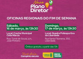 Prefeitura de Campina Grande promove mais duas Oficinas Regionais para Revisão do Plano Diretor