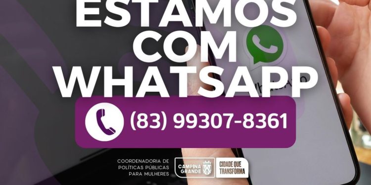 Denúncias de violência contra a mulher poderão ser realizadas pelo whatsapp criado pela Prefeitura de Campina Grande