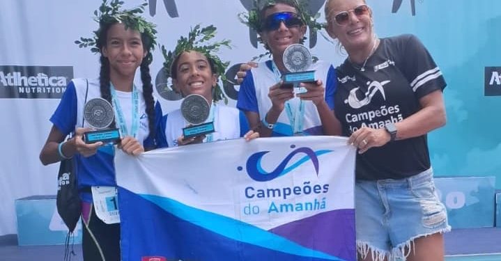 Alunos do projeto Campeões do Amanhã conquistam pódios em prova de triathlon, em Maceió