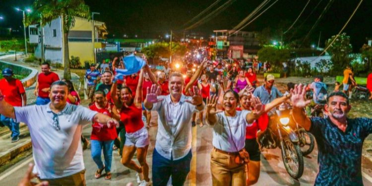 Lagoa de Dentro recebe pré-candidaturas de Camaf e Samuel Santiago em grande estilo