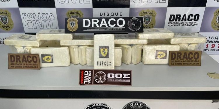 Em três dias, Polícia Civil apreende 40 kg de cocaína na Paraíba