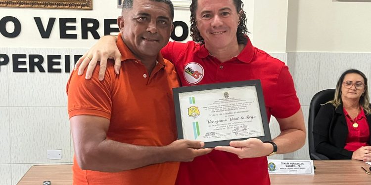 Veneziano recebe título de cidadão em Diamante e prefeito celebra mais de R$ 5 milhões em recursos destinados pelo Senador