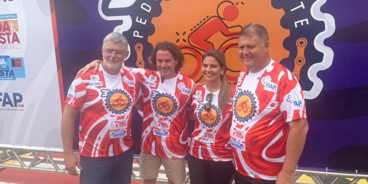 Veneziano participa de Pedal Solidário de Boa Vista em favor do Hospital da Fap e celebra destinação de R$ 8 milhões para Acelerador Linear que chegará em junho