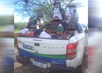 Prefeitura de Itatuba é flagrada transportando estudantes de forma irregular