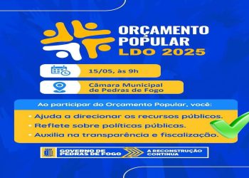 Orçamento Popular 2025 em Pedras de Fogo: comunidade unida para planejar o futuro