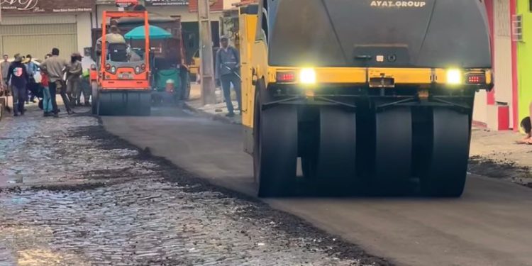 Prefeitura de Campina Grande beneficia ruas do distrito de São José da Mata, com pavimentação asfáltica