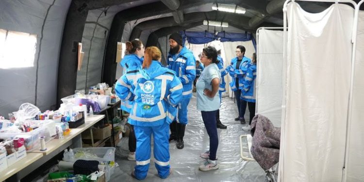 Governo reforça cuidado de saúde no RS com novo hospital de campanha e aumento de voluntários da Força Nacional do SUS